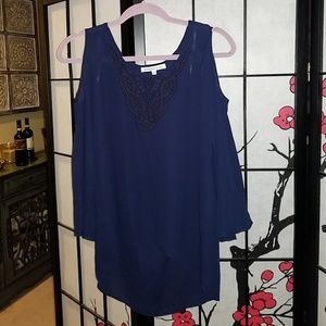 Daniel Rainn top with long, cut-out sleeves